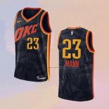 Camiseta Oklahoma City Thunder Tre Mann NO 23 Ciudad 2023-24 Negro