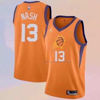 Camiseta Phoenix Suns Steve Nash NO 13 Statement 2021 Naranja