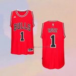 Camiseta Chicago Bulls Derrick Rose NO 1 Hardwood Classics Throwback 2008-09 Rojo
