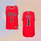 Camiseta Chicago Bulls Derrick Rose NO 1 Hardwood Classics Throwback 2008-09 Rojo