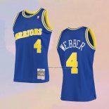 Camiseta Golden State Warriors Chris Webber NO 4 Mitchell & Ness 1993-94 Azul