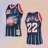 Camiseta Houston Rockets Clyde Drexler NO 22 Mitchell & Ness 1996-97 Azul