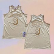 Camiseta Los Angeles Lakers Kobe Bryant NO 8 Mitchell & Ness 1996-97 Oro