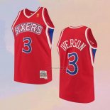 Camiseta Philadelphia 76ers Allen Iverson NO 3 Mitchell & Ness 1996-97 Rojo