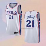 Camiseta Philadelphia 76ers Joel Embiid NO 21 Association Blanco